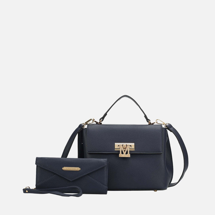 Burgundy MKF Collection By Mia K Hadley Shoulder Bag And Set