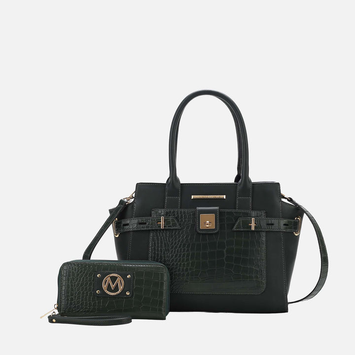 Red MKF Collection By Mia K Isla Shoulder Bag And Set