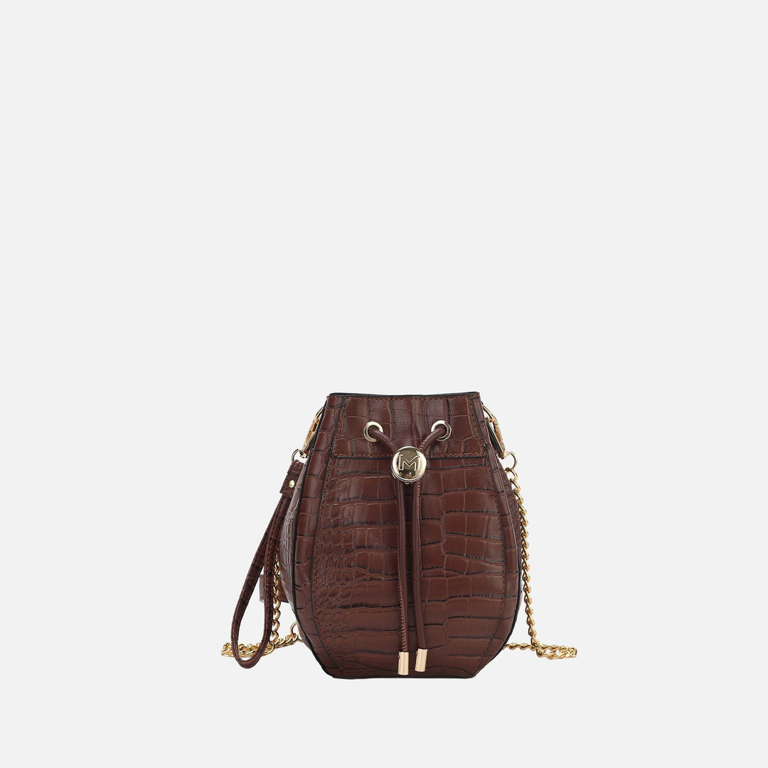 Taupe MKF Collection By Mia K Cassidy Embossed Bucket Bag
