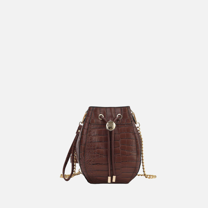 Taupe MKF Collection By Mia K Cassidy Embossed Bucket Bag