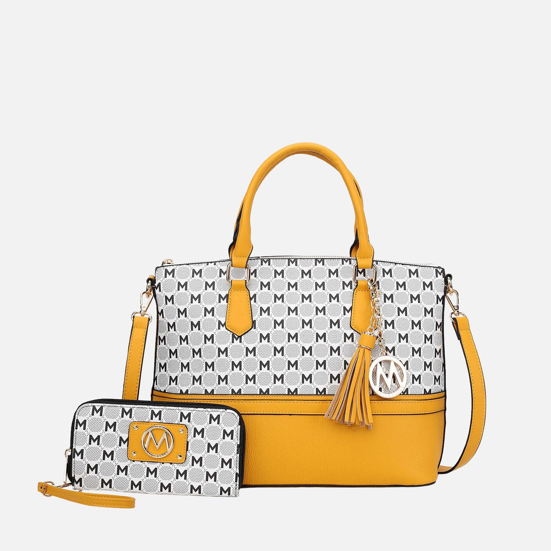 Taupe MKF Collection By Mia K Saylor Tote Bag And Wallet Set