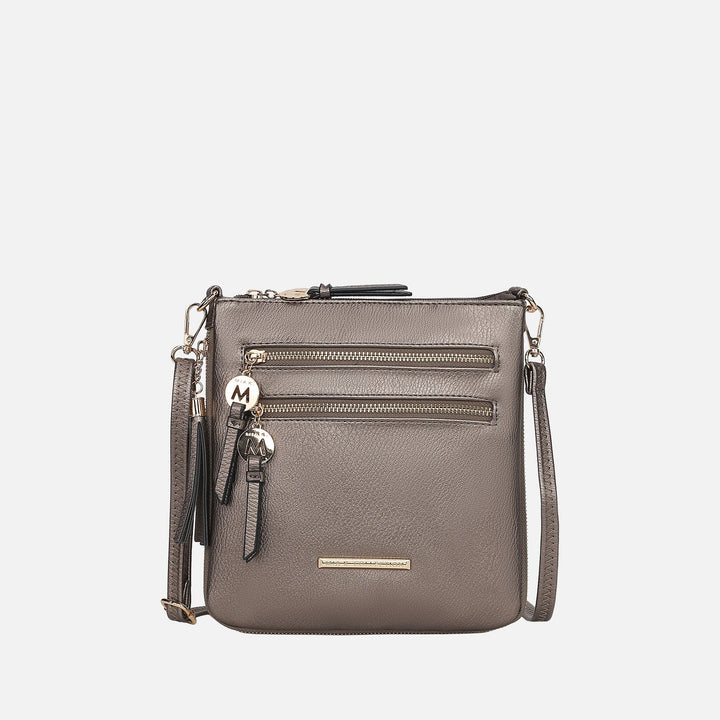Pewter MKF Collection By Mia K Angelina Expandable Crossbody Bag