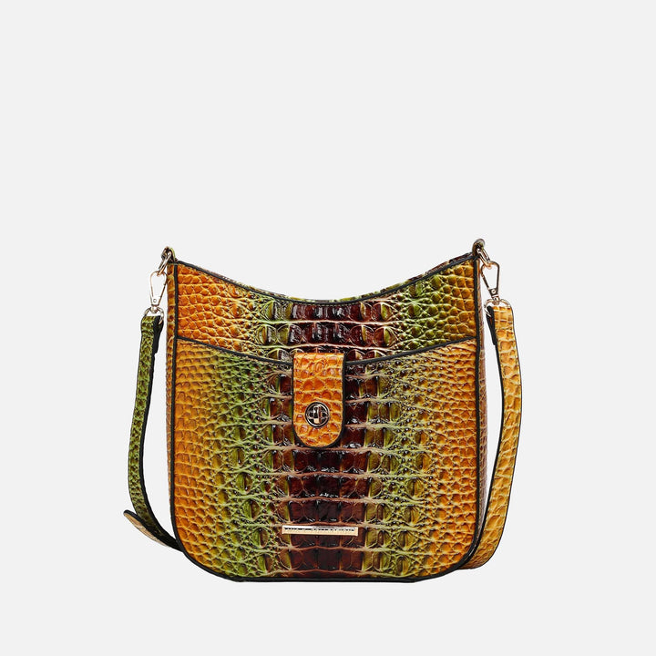 Croc Turquoise MKF Collection By Mia K Giovana Gradient Croc Crossbody Bag