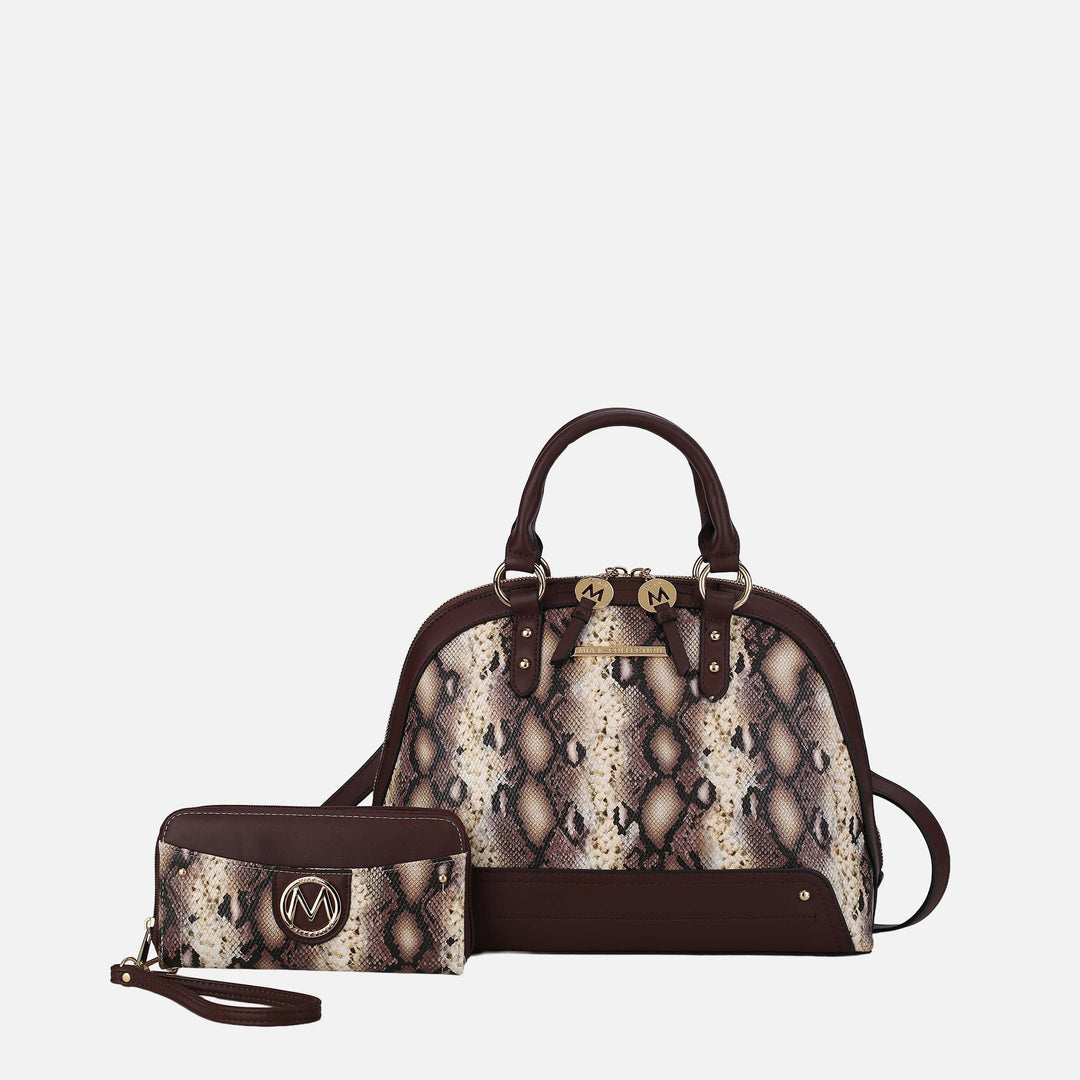Snake Mustard MKF Collection By Mia K Frida Ii Shoulder Bag And Set