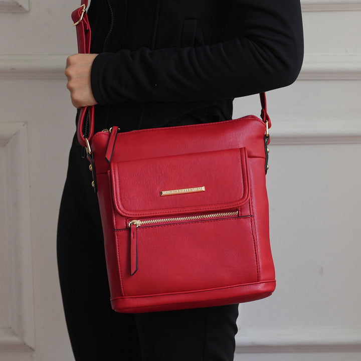 Cognac Brown MKF Collection By Mia K Triss Crossbody Bag