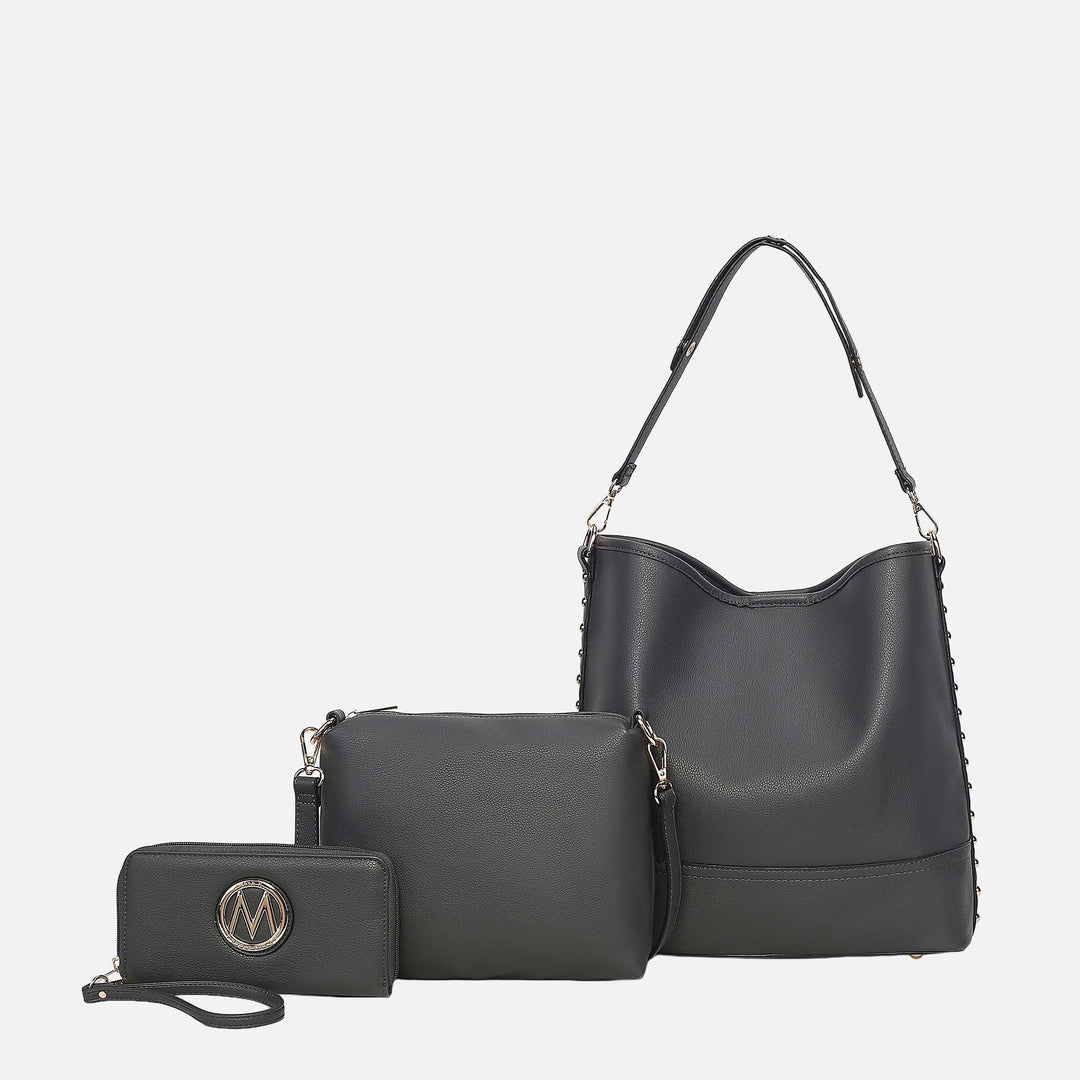 Taupe MKF Collection By Mia K Ultimate Shoulder Bag And Set