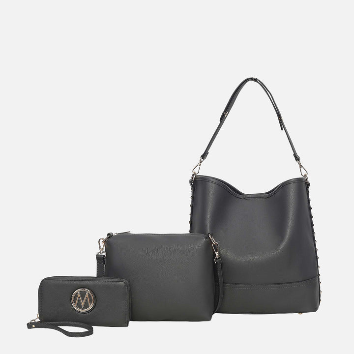 Taupe MKF Collection By Mia K Ultimate Shoulder Bag And Set