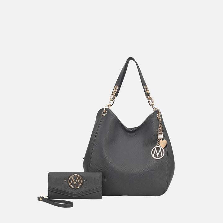 Denim Blue MKF Collection By Mia K Ashley Hobo Bag And Wallet Set