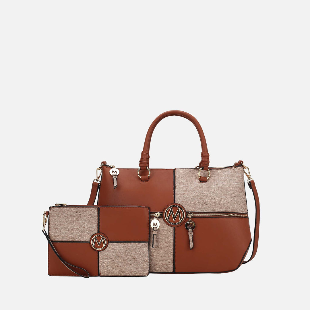 Lilac MKF Collection By Mia K Maji Tote Bag And Set