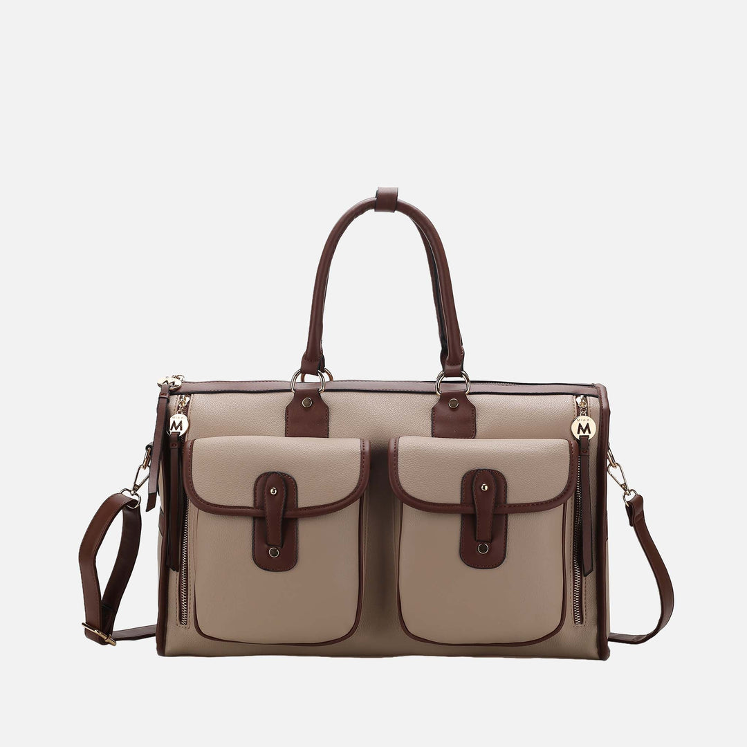 Light Grey MKF Collection By Mia K Genevieve Weekender Bag
