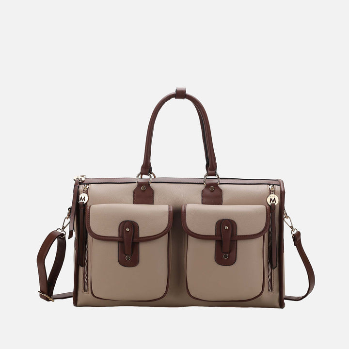 Beige MKF Collection By Mia K Genevieve Weekender Bag
