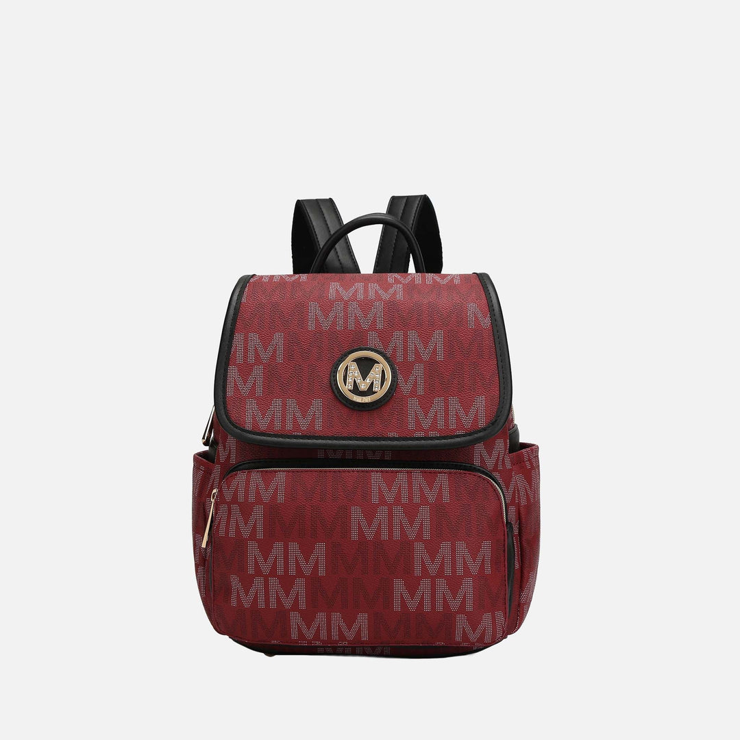 Burgundy MKF Collection By Mia K Drea Signature Backpack