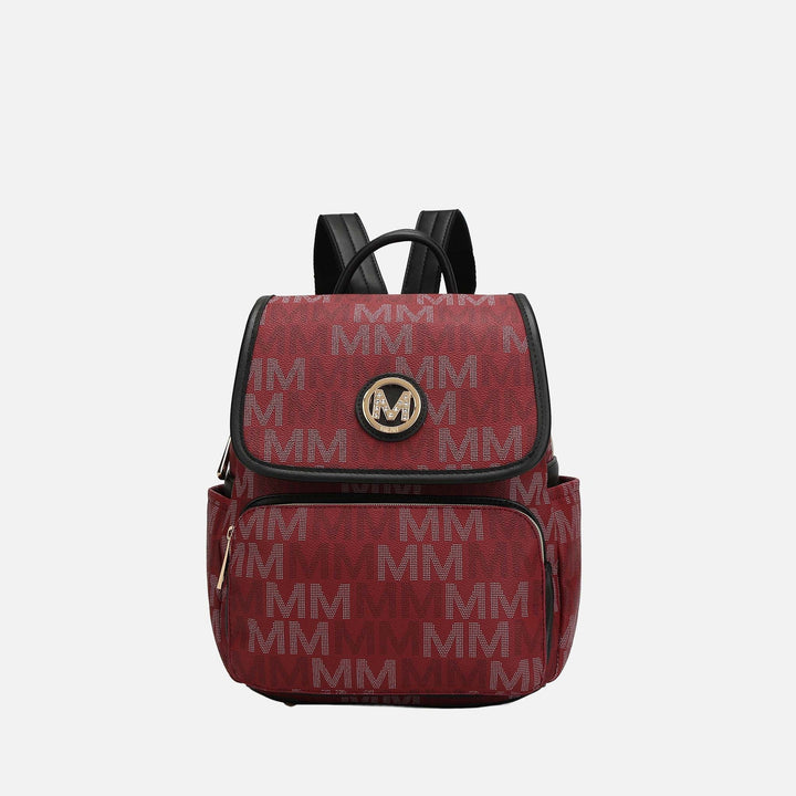 Burgundy MKF Collection By Mia K Drea Signature Backpack