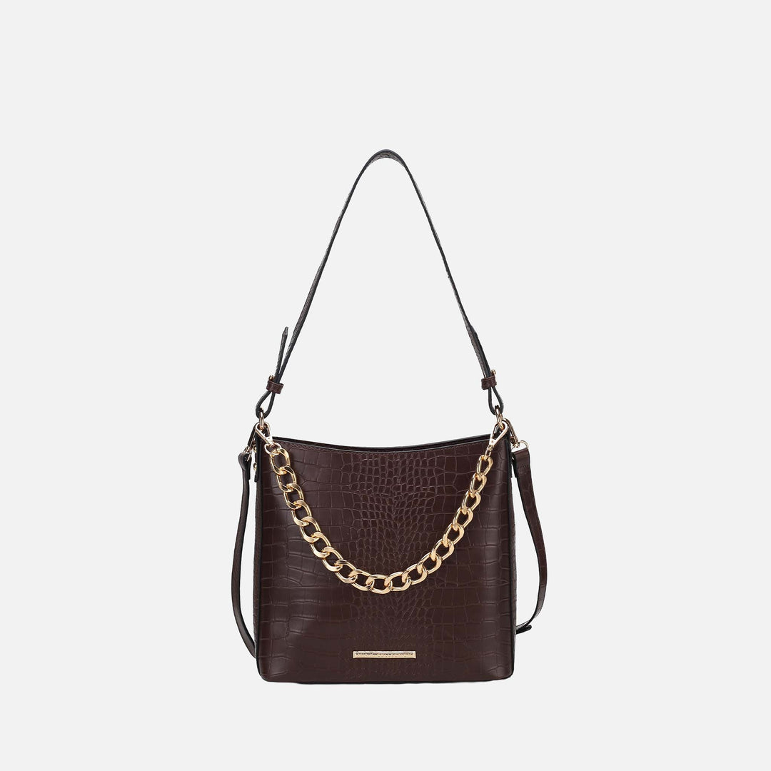 Golden Poppy MKF Collection By Mia K Bizzy Embossed Shoulder Bag