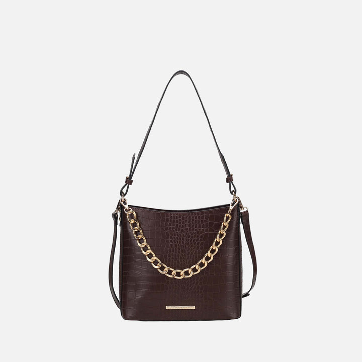 Golden Poppy MKF Collection By Mia K Bizzy Embossed Shoulder Bag