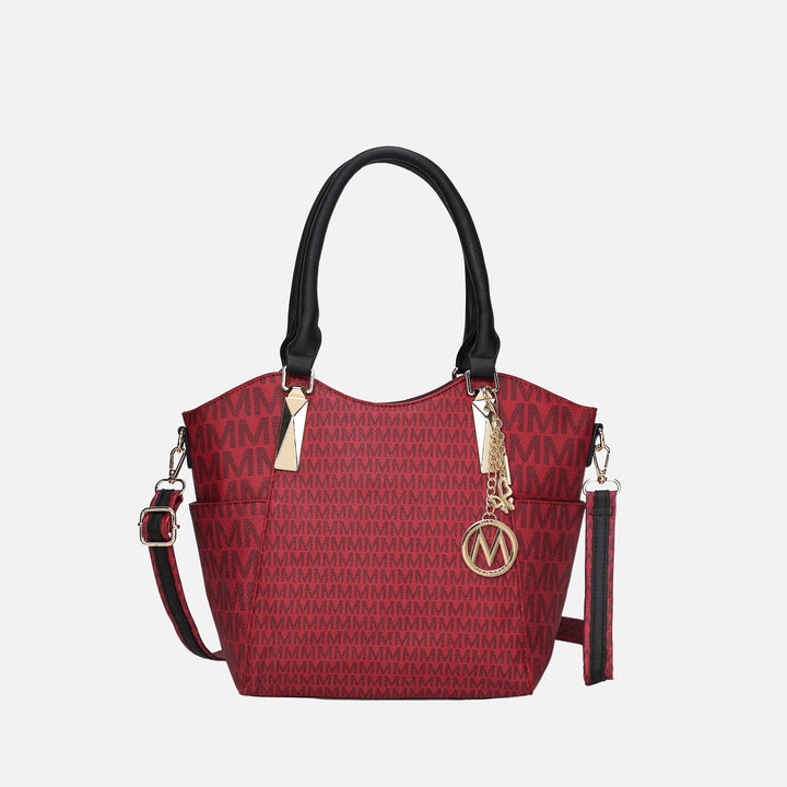 White MKF Collection By Mia K Devorah Signature Shoulder Bag