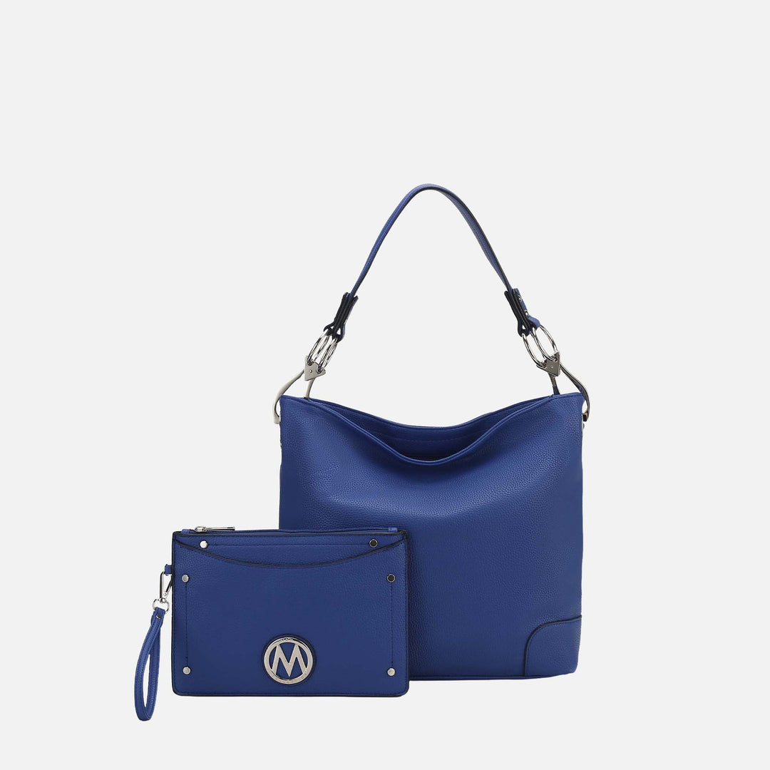 Indigo MKF Collection By Mia K Viviana Hobo Bag And Wristlet Set