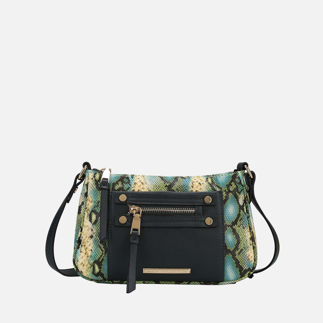 Snake Pink MKF Collection By Mia K Essie Embossed Crossbody Bag