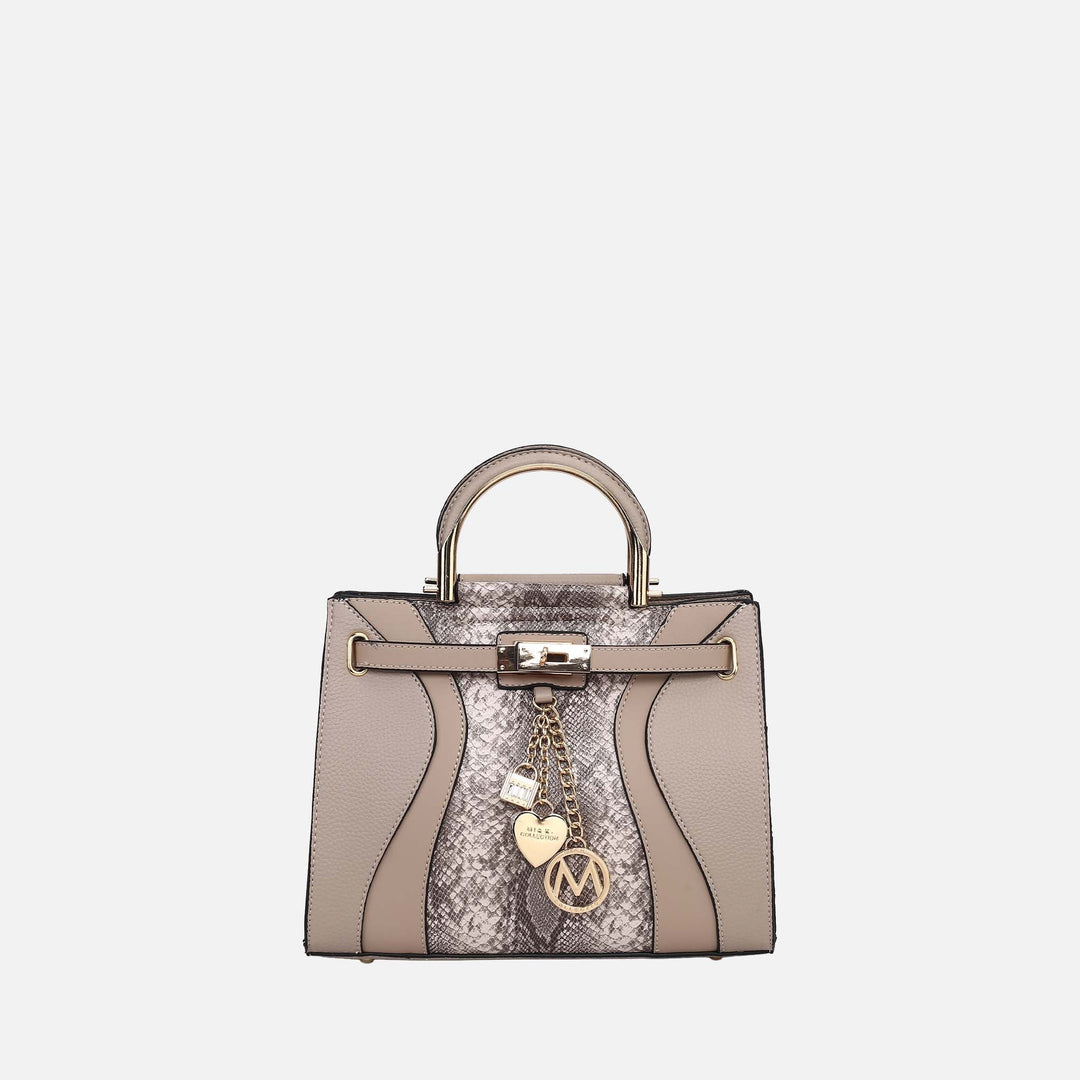 MKF Collection By Mia K Cassia Snake Embossed Satchel Bag