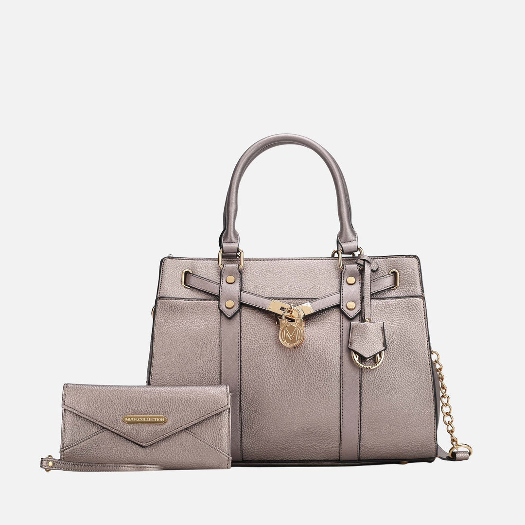 Pink MKF Collection By Mia K Christine L Shoulder And Wallet Set