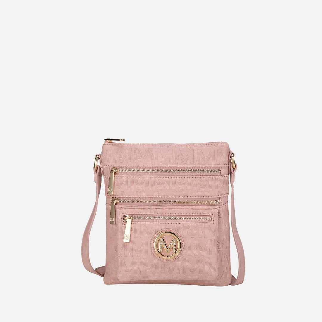 Grey MKF Collection By Mia K Jessy Signature Crossbody Bag