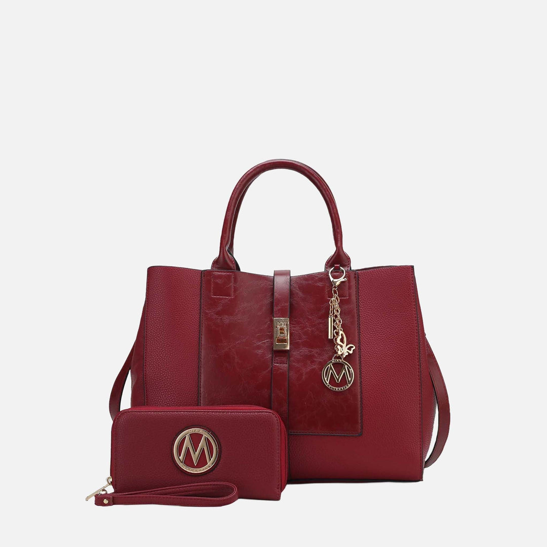 Yellow MKF Collection By Mia K Yola Shoulder Bag And Wallet Set