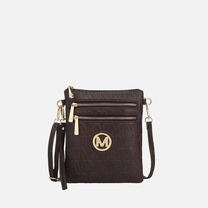 Pewter MKF Collection By Mia K Scarlett Signature Crossbody Bag