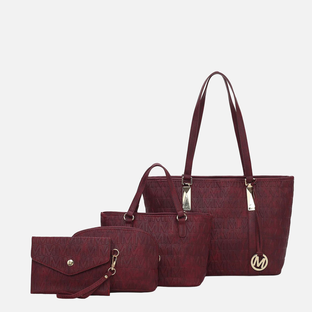 Pink MKF Collection By Mia K Arya Signature Tote And Set
