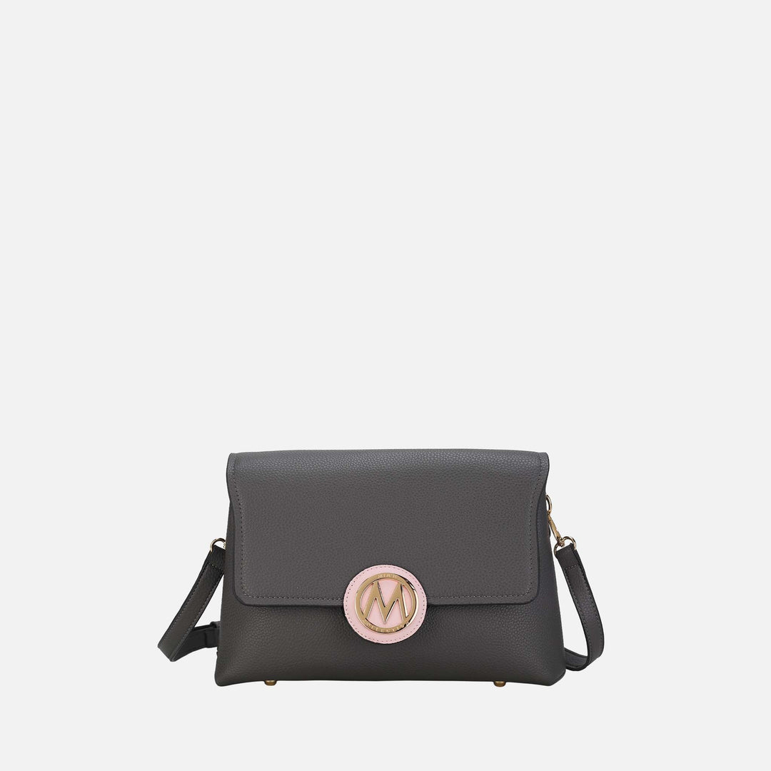 Wine MKF Collection By Mia K Johanna Multi Compartment Crossbody Bag