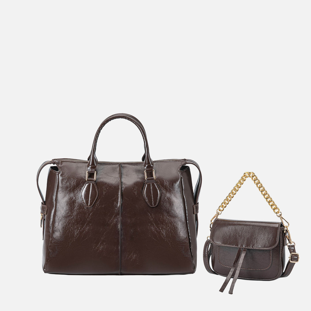 Denim Blue MKF Collection By Mia K Yareli Tote Bag With Mini Bag 2 Piece Set