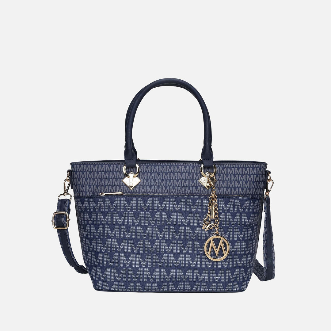 White MKF Collection By Mia K Yonah Signature Tote Bag