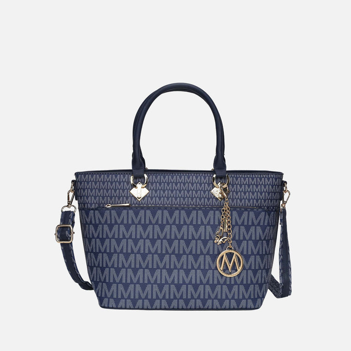 White MKF Collection By Mia K Yonah Signature Tote Bag
