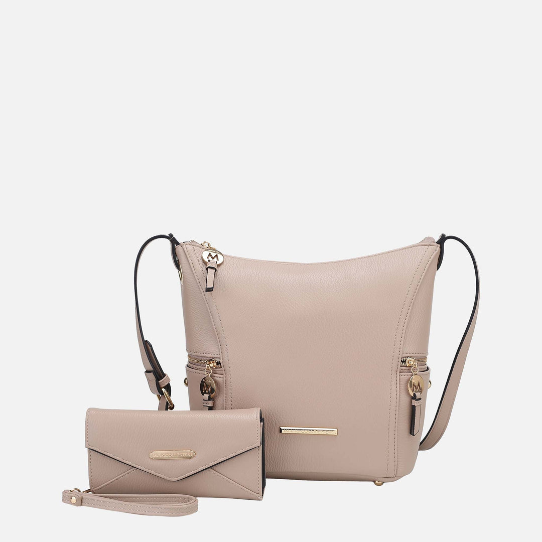 Mustard MKF Collection By Mia K Lux Shoulder Bag And Set
