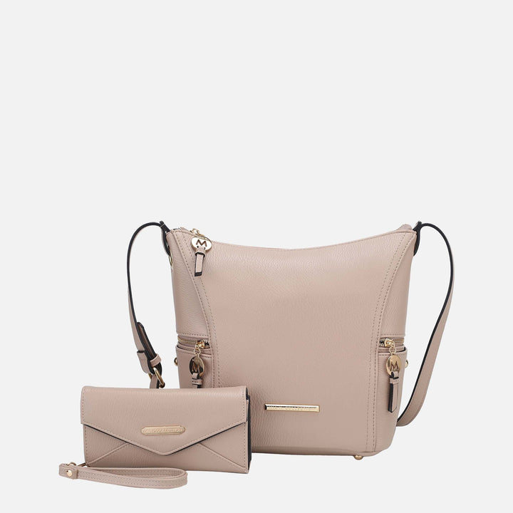 Mustard MKF Collection By Mia K Lux Shoulder Bag And Set