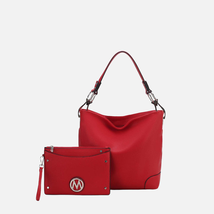 Denim Blue MKF Collection By Mia K Viviana Hobo Bag And Wristlet Set