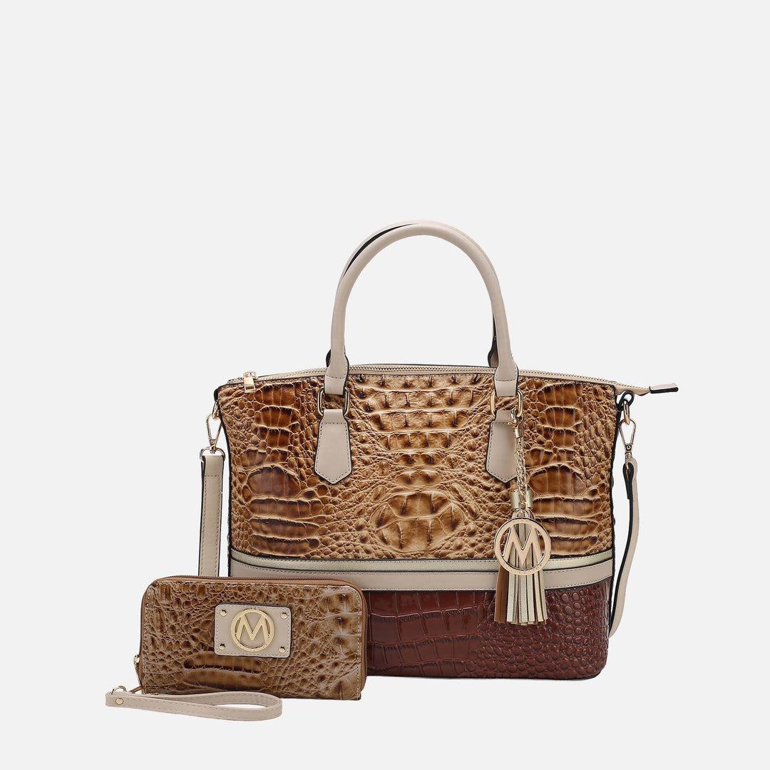 MKF Collection By Mia K Autumn Tote Bag And Wallet Set