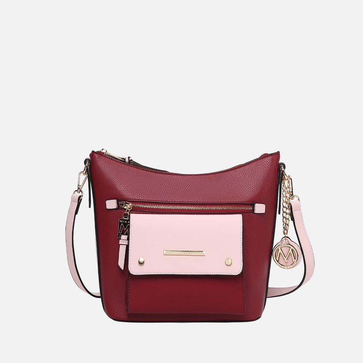 Chocolate MKF Collection By Mia K Serenity Color Block Shoulder Bag