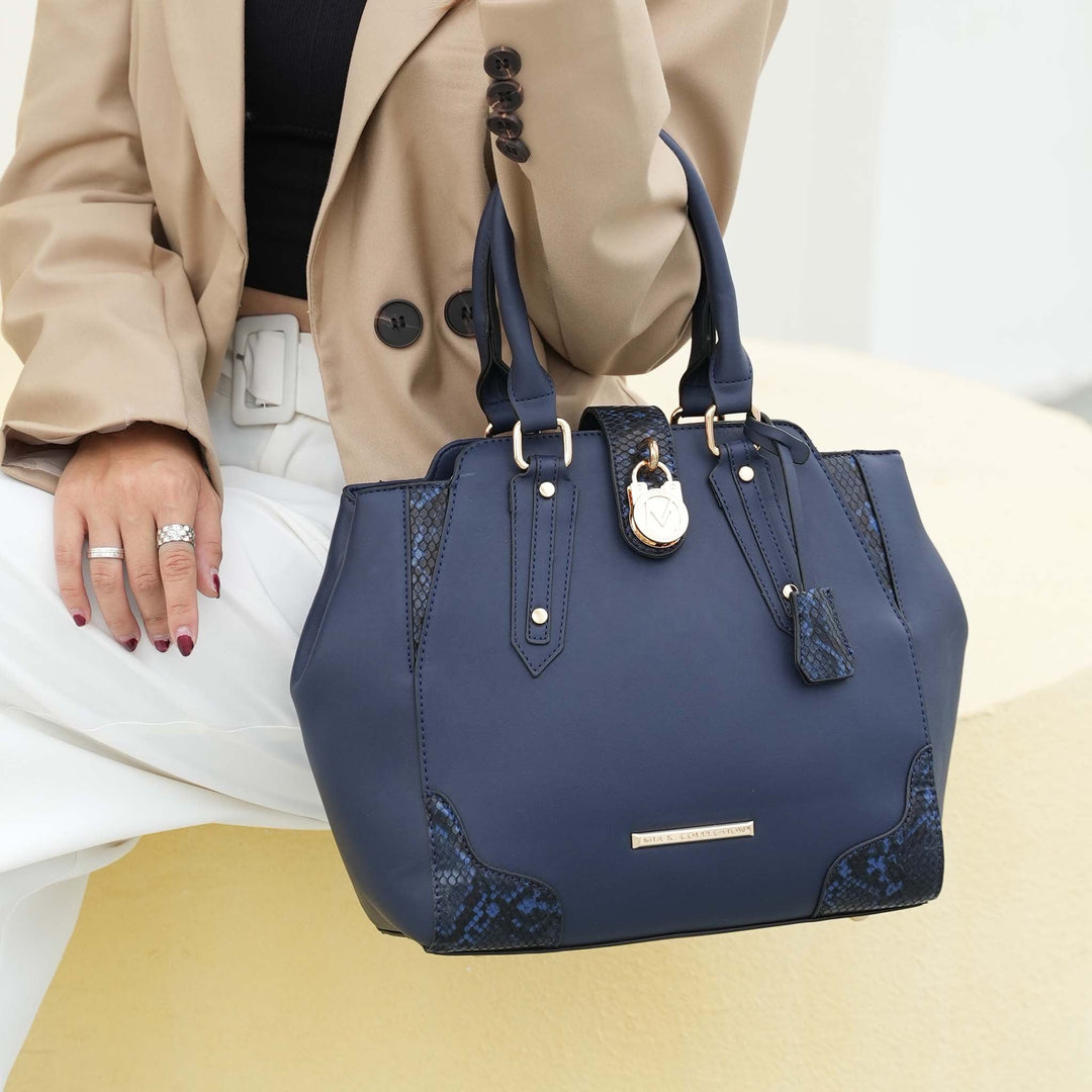 Black MKF Collection By Mia K Lorena Embossed Shoulder Bag