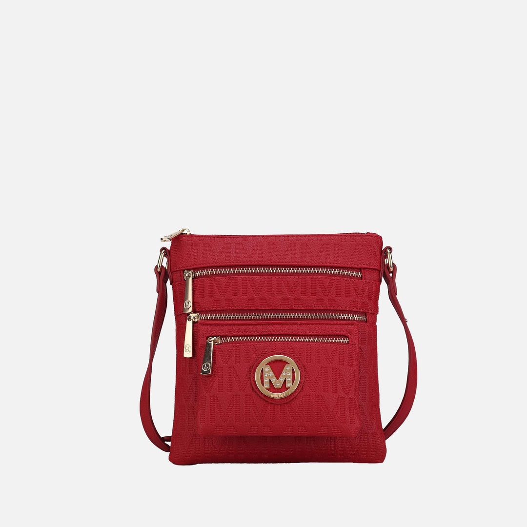 Red MKF Collection By Mia K Jessy Signature Crossbody Bag