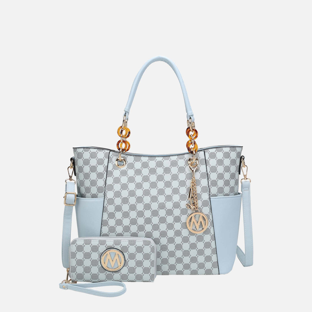Pink MKF Collection By Mia K Merlina Tote Bag And Wallet Set