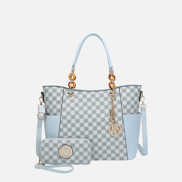 Pink MKF Collection By Mia K Merlina Tote Bag And Wallet Set