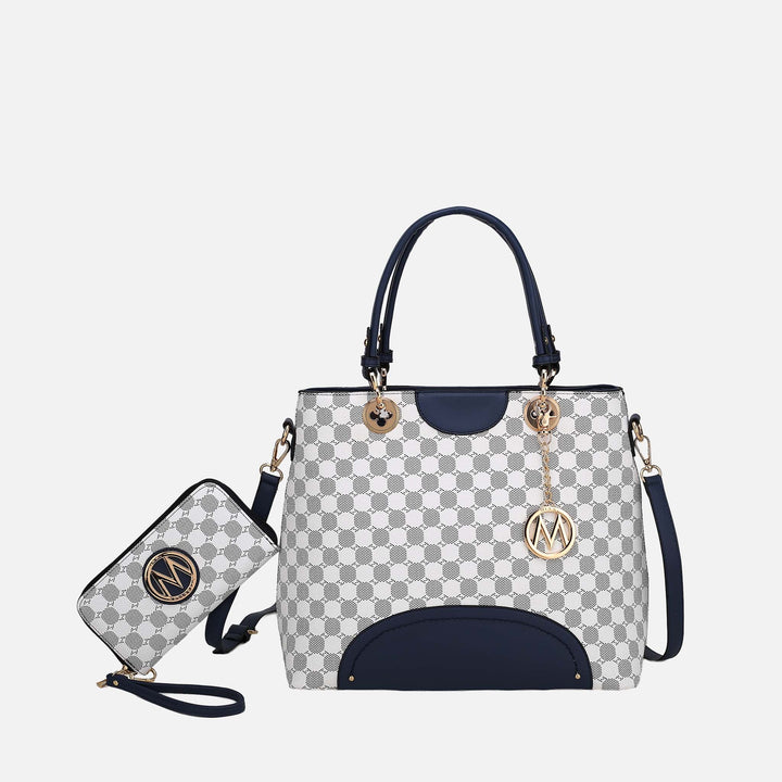Pink MKF Collection By Mia K Gabriella Handbag And Wallet Set