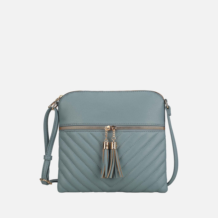 Taupe MKF Collection By Mia K Winnie Quilted Crossbody