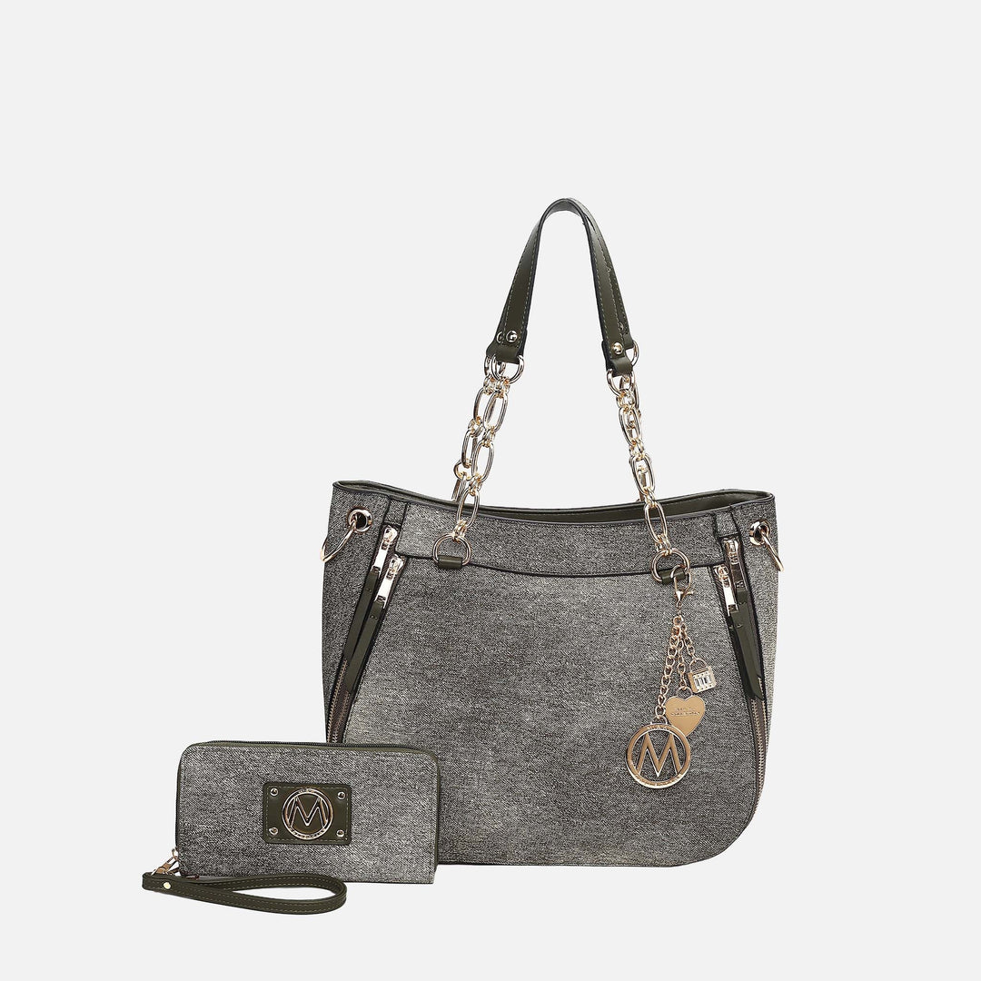MKF Collection By Mia K Lina Ll Tote Bag And Wallet Set