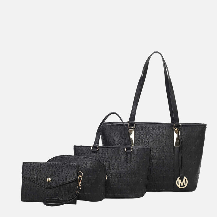 Taupe MKF Collection By Mia K Arya Signature Tote And Set