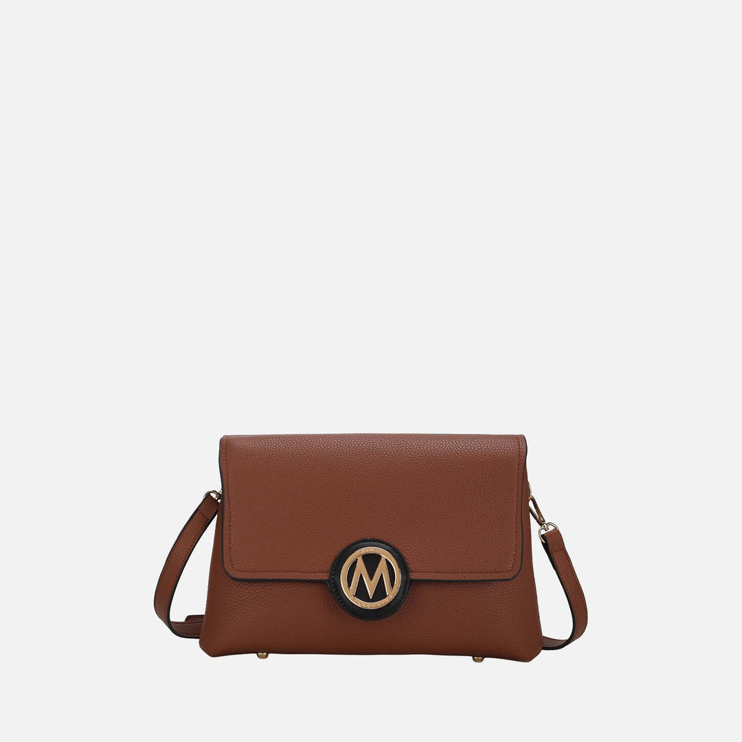 Pewter MKF Collection By Mia K Johanna Multi Compartment Crossbody Bag