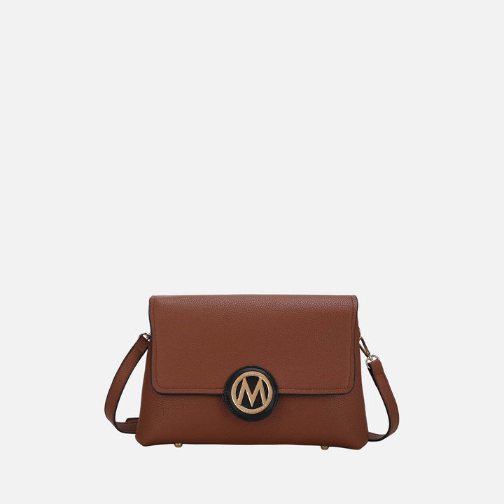 Pewter MKF Collection By Mia K Johanna Multi Compartment Crossbody Bag