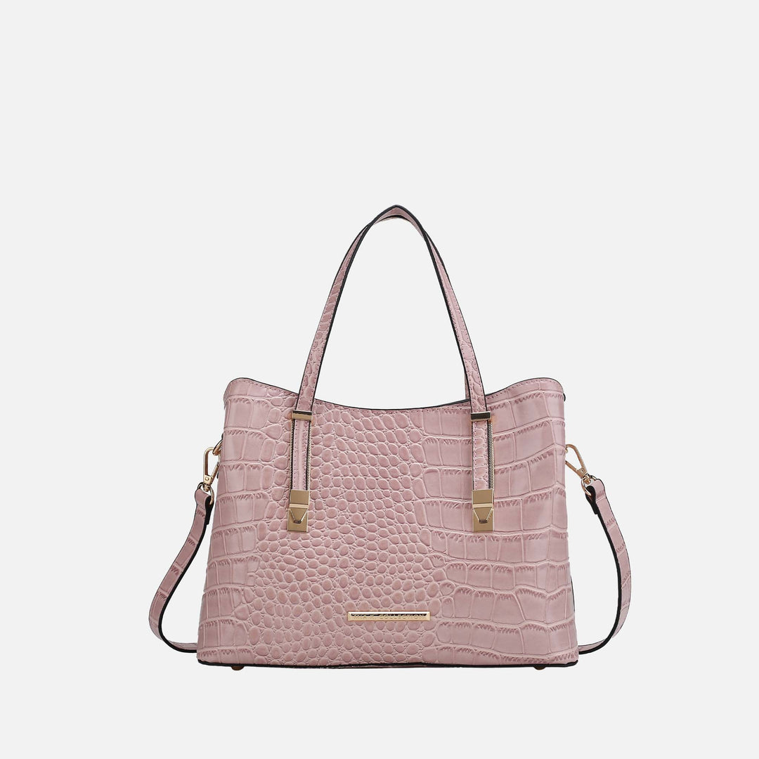 Taupe MKF Collection By Mia K Aurelia Embossed Shoulder Bag