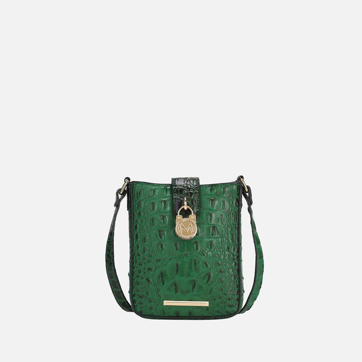 Croco Taupe MKF Collection By Mia K Avery Crossbody Bag