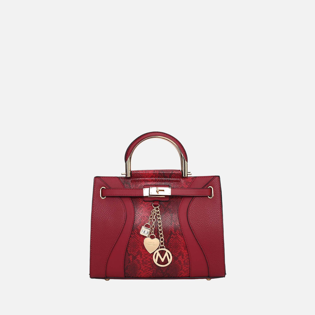 MKF Collection By Mia K Cassia Snake Embossed Satchel Bag